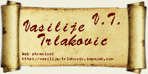 Vasilije Trlaković vizit kartica